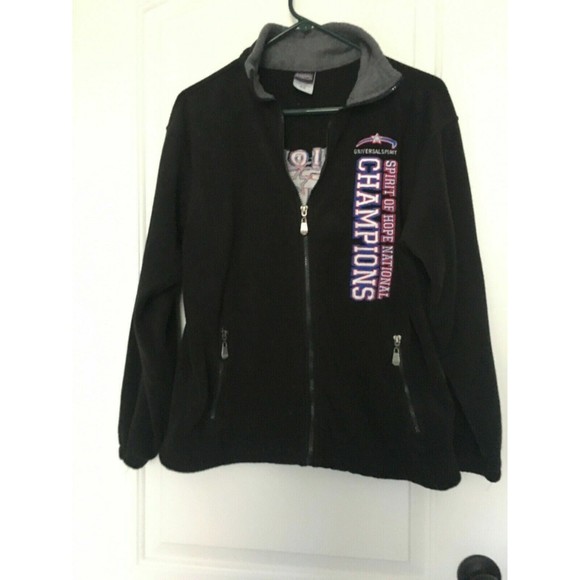 National Hope Champions Adult Black Fleece Full Zip Jacket Size Small